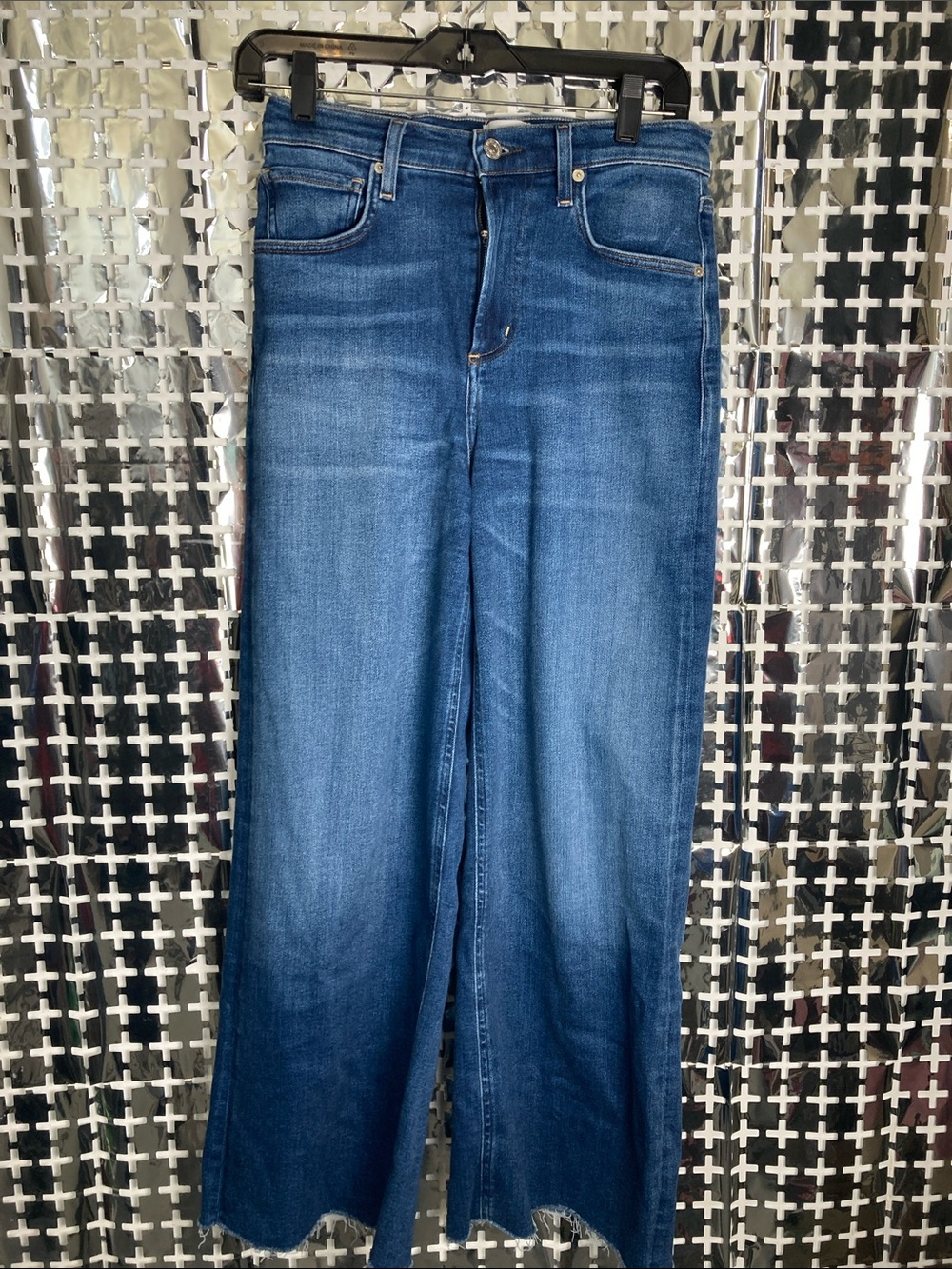 Citizens Of Humanity Wide-Leg Mid-Blue Jeans
